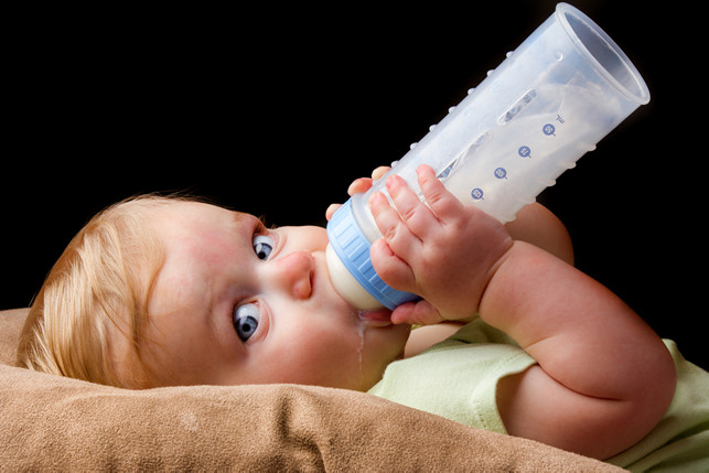baby drinking a bottle 2