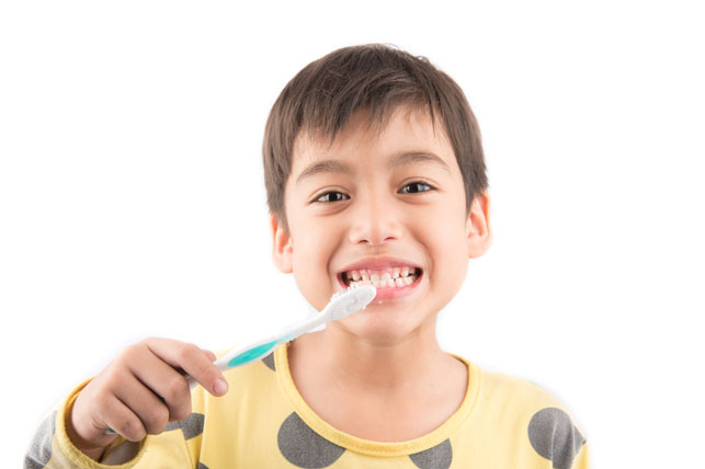 Brushing their teeth keeps children smiling and happy